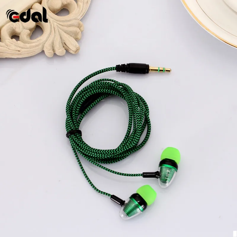 EDAL наушники-вкладыши 3,5 мм стерео наушники шумоизоляция Светоотражающие волокна радиоантенна для MP3/mp4 наушники гарнитура
