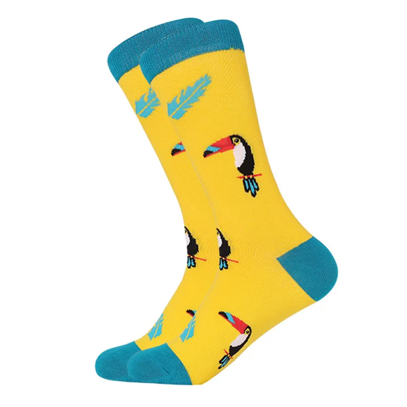 MYORED/1 пара мужских носков, хлопковые забавные носки с рисунками животных, фруктов, собак, женские носки, новые подарочные носки на весну, осень и зиму - Цвет: 1292C