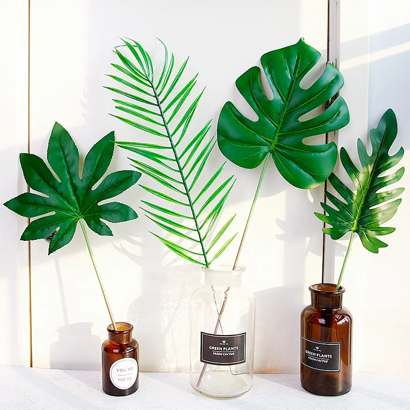 

Artificial Leaf Green Tropical Simulation Leaves for Photo Background Props Photography Decorations Items fotografia Backdrop