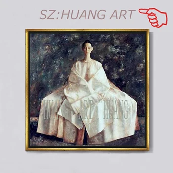 

figure of ancient Korean girl no Frame and With framed Oil Painting Canvas Palette pen On Canvas Picture Home Decoration