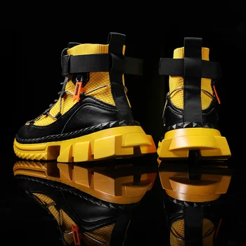 

Big Size New Autumn High-Top Men Shoes Socks Sneakers Thick Sole Damping Men's Casual Shoes Breathable Light Non-Slip Gym Shoes