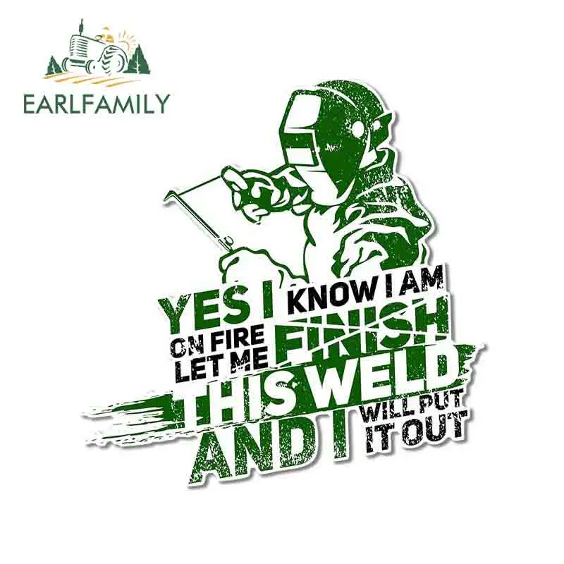 

EARLFAMILY 13 см x 1,3 см для Финишной сварки, зеленое искусственное оформление, багажник с царапинами, автомобильные аксессуары