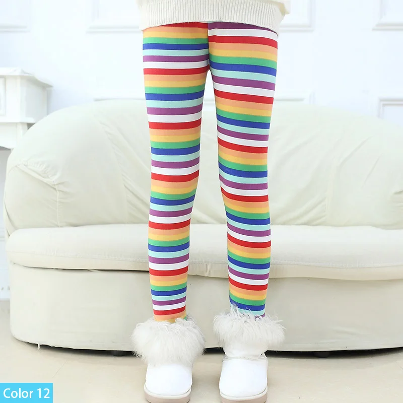 Color 12 SheeCute/леггинсы для девочек плотные теплые штаны для малышей и детей детские штаны с цветочным принтом на осень-зиму SCW101 - Цвет: Color 12