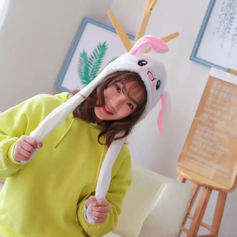 

Douyin Celebrity Style Rabbit Ear Hat Online Celebrity Celebrity Style Second Element Cute Air Bag Pinch Ear Will Move the Rabbi