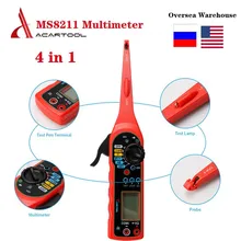 MS8211 мультиметры анализаторы MS8211 Цифровой мультиметр ACV/DCV электрический ручной Tester0-380V с лампой для диагностики автомобиля