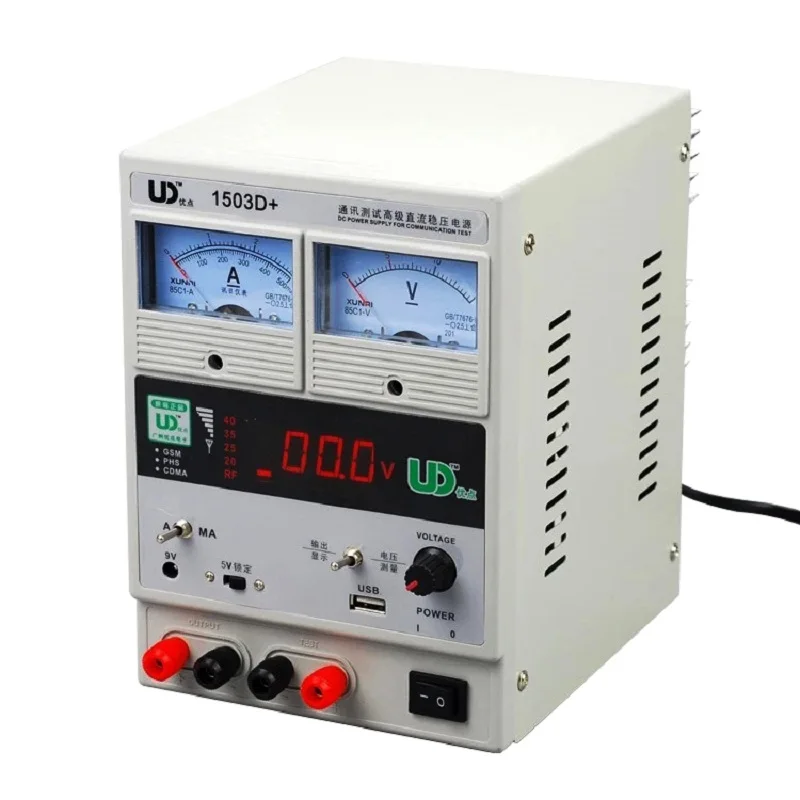 

Brneaci UD 1503D+ 15V 3A Adjustable DC Stabilized Digital Display Power Meter Mobile Phone Maintenance Power Supply