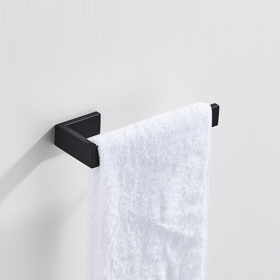 Bathroom Hardware Set Black Robe Hook Towel Rail Bar Rack Bar Shelf Tissue Paper Holder Toothbrush Holder Bathroom Accessories paper towel holder toilet paper holder towel hook bathroom hardware set bathroom hardware accessories clothes hook