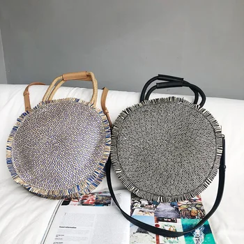 

Hand Woven Bag Women's New 2020 Single Shoulder Crossbody Summer Beachpack Fashion Casual Personality Handbags C765