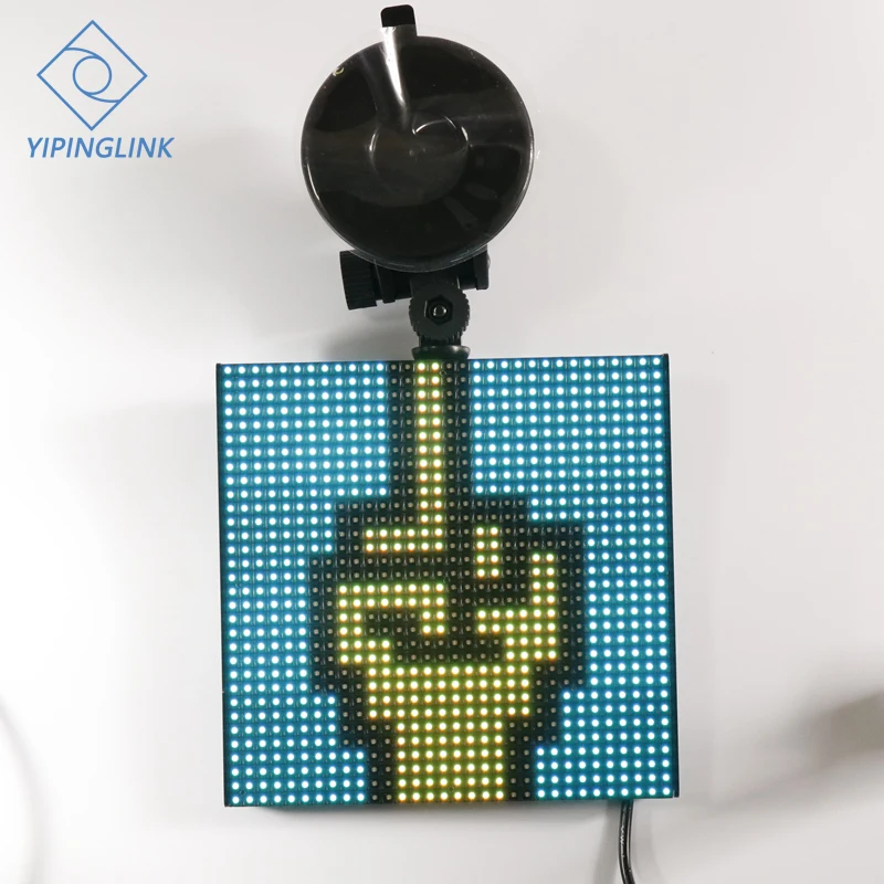 

Emoji LED display GIF car windows display with music dance score bluetooth logo LED sign