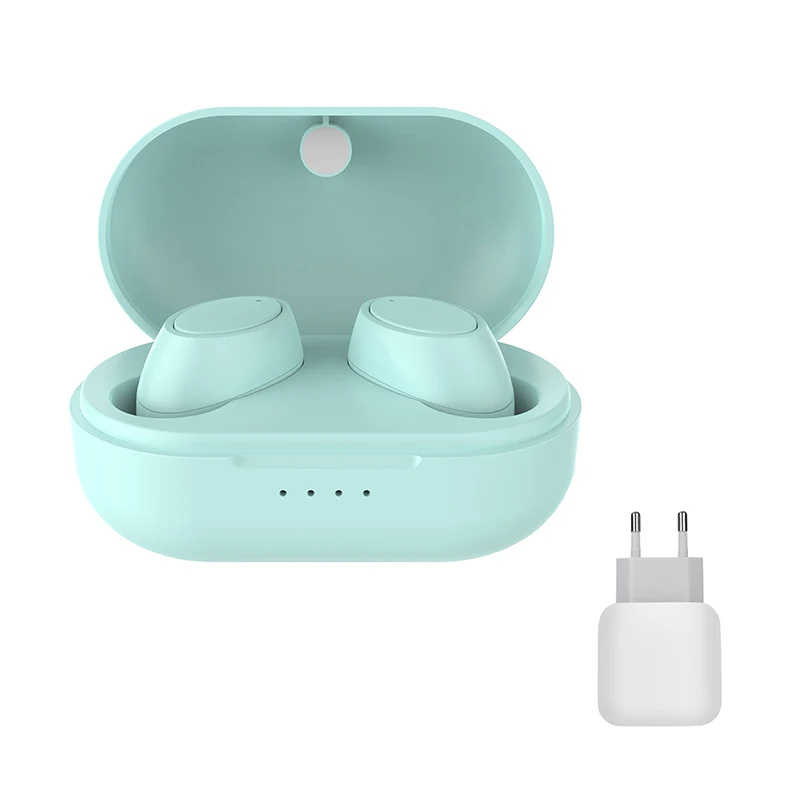 Green charger T8 TWS беспроводные Bluetooth наушники, Мини Bluetooth наушники, спортивные наушники с портативной зарядной коробкой, цветная Bluetooth 5,0 - Цвет: Green charger