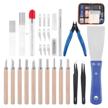 

34 Pcs 3D Printer Accessory Kit, Printer Hot Bed Cleaning Tool Nozzle Cleaning Tool Set with Nozzle Hose Silicone Cover Cleaning