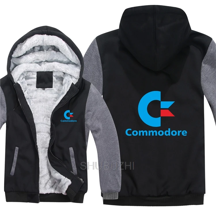 Commodore 64 Толстовки зимняя мужская мода шерстяная подкладка куртка Commodore толстовки мужские пальто пуловер - Цвет: same as picture