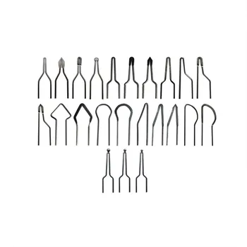 

23pcs 1mm Pyrography Wire Tips Nibs Set for 30-50W Adjustable Wood Burning Machine Pyrography Machine