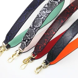 Solid/Snake Printed Replacement Bag Belts Fashion PU Leather Wide bag Handles Bag Straps Accessories For Shoulder Bags Handbags