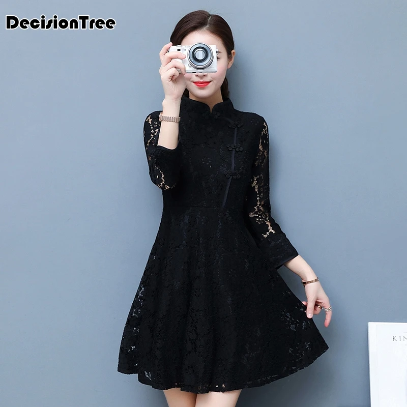 chinese traditional cheongsam embroidery dress embroidered wedding lace modern woman qipao s oriental for party - Color: color2