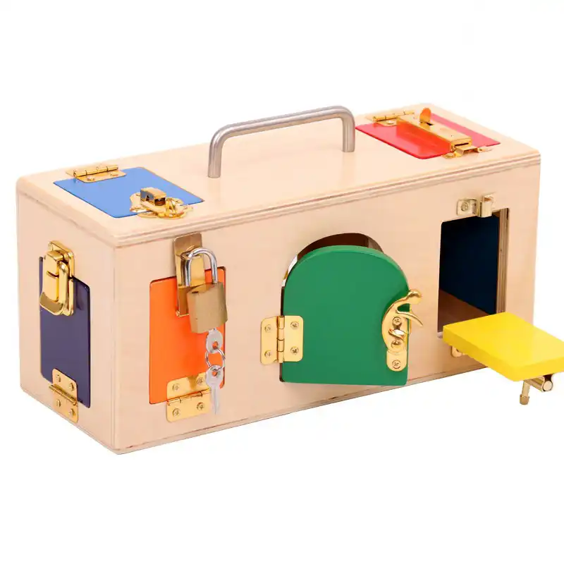 lock box wooden activity toy