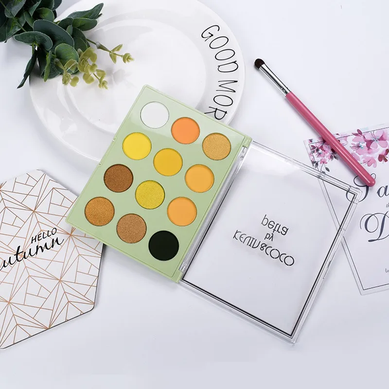 12 Colors Matte EyeShadow Powder Waterproof Smudge-proof Shimmer Eyeshadow Palette