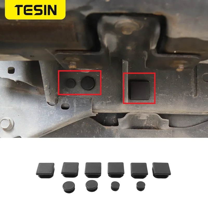 

TESIN 10pcs Car Chassis Waterproof Rubber Stopper Plugs for Jeep wrangler JK 2007-2017 Car Exterior Accessories Rubber Black