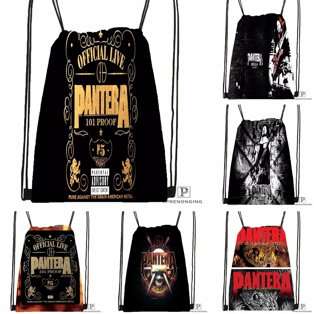 Custom Pantera Final передняя крышка походная сумка на шнурке милый рюкзак для детей(черная спинка) 31x40 см#180531-04-42