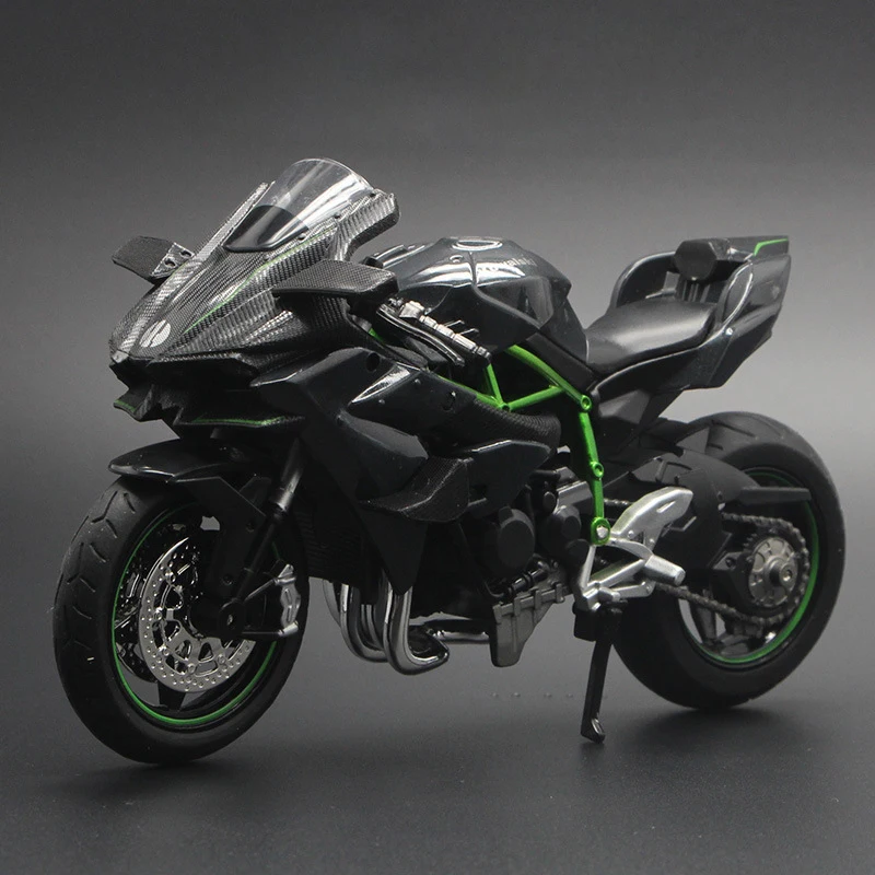 

1:12 Kawasaki Dukadi simulation alloy motorcycle model children with acousto-optic taxiing toy car model