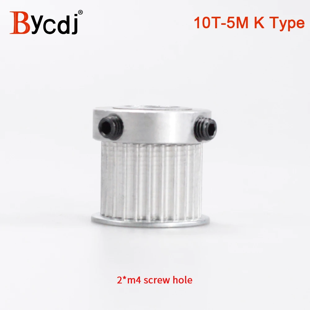 10 치아 HTD 5M 동기 풀리 보어 5/6/6.35/8mm 폭 10/15/20mm HTD5M 타이밍 벨트 휠 풀리 10 K 유형
