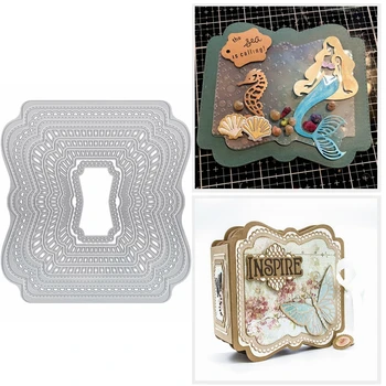 

Hollow Irregular Frame Shape Album Frame Metal Cutting Dies Stencil For DIY Scrapbooking Crafts Paper Cards Making 2019 New