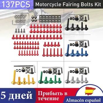 

137pcs Universal Motorcycle Fairing Body Bolts Kit Spire Speed Fastener Clips Screw Nuts For Honda/Yamaha/Kawasaki/Suzuki