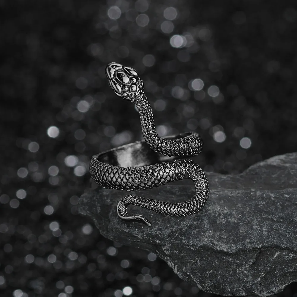 Rings Gothic Deep Sea Squid Octopus Vintage Wolf Deer Leaf Dargon Snake For Halloween