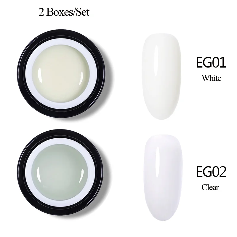 Set 7 BORN PRETTY розовый/белый/прозрачный УФ-гель для наращивания ногтей, акриловый полигелевый гель для наращивания ногтей - Цвет: Set 7