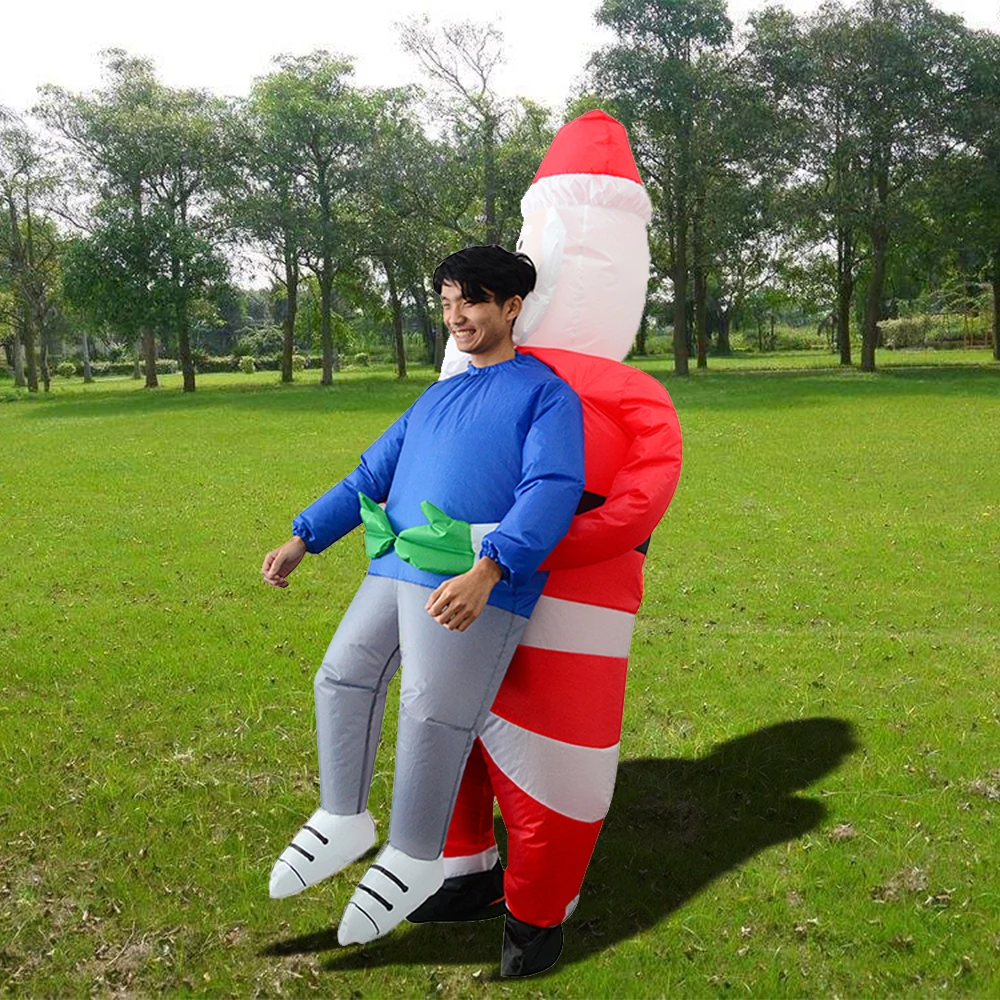 Santa Claus Inflatable Costume Snowman Cosplay Costume Halloween Party Festival Stage Pick Me Up For Chidlren Adults New