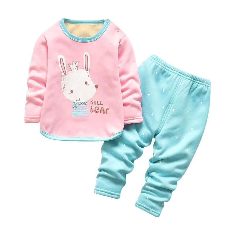 Autumn Children Clothing Girls Cartoon Casual Sports T-shirt Pants 2pcs/Set Winter Infant Outfit Kids Clothes Suit Tracksuits - Цвет: Темно-серый