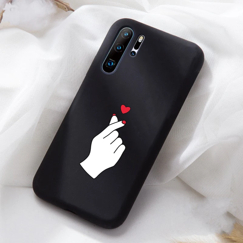 Креативный дизайн девушка мягкий черный ТПУ силиконовый чехол s для huawei P20 Lite P20 Pro P30 чехол для телефона для P20Lite Honor 10 20 матовый чехол - Цвет: 04