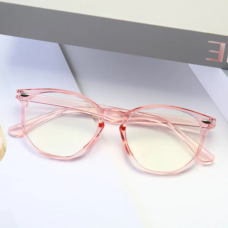

2020 Vintage Transparent Eyeglasses Round Plastic Men Women Solid Spectacle Round Clear Glasses Frame Computer Eyeware