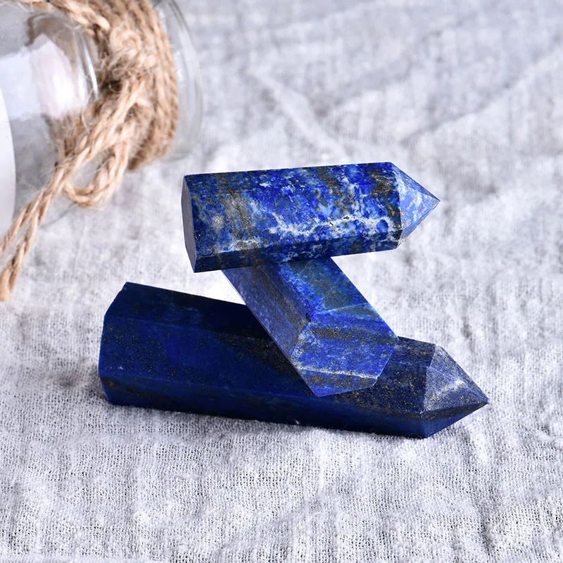 1 шт. натуральный кристалл Lapis Crystal Шестиугольная точка колонка кварца