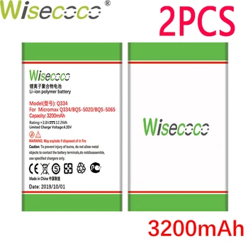 

WISECOCO 2PCS 3200mAh Battery For Micromax Q334 Q 334 Phone In Stock Latest Production High Quality Battery+Tracking Number