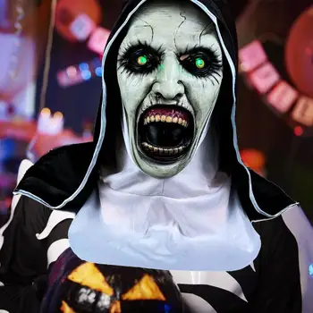

Halloween Scary Mask Ghost Trick Mask Party Supplies Creepy Haunted House Prop Fear Halloween Christmas Easter Dress Up Mask