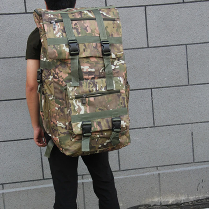 Yellow Camouflage Военный багаж, тактическая сумка для вещей, мужская, для улицы, большая емкость, рюкзак для путешествий, 120л, для походов, кемпинга, спорта, водонепроницаемые Рюкзаки - Цвет: Yellow Camouflage