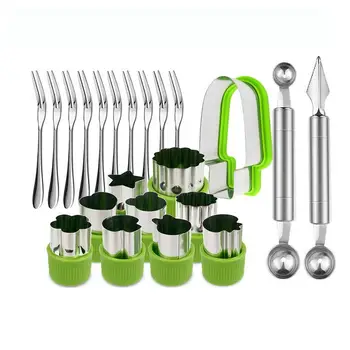 

Vegetable Cutter Shapes Set Stainless Steel Fruit Crafts Decoration Carving Knife for Kitchen Baking and Food Tools Accessories
