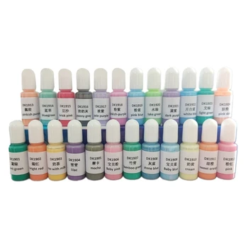 

24 Colors Crystal Epoxy Pigment UV Resin Dye DIY Jewelry Colorant Art Crafts Coloring Drying Color Mixing Liquid Decorations Mak