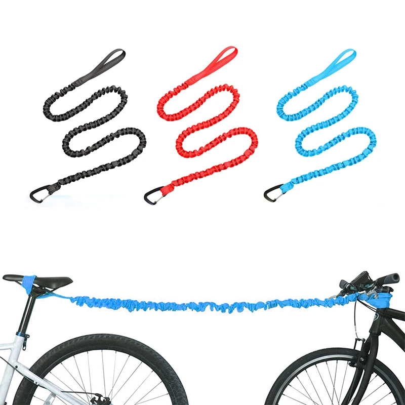 Bicycle Elastic Leash Belt Nylon Traction Rope Parent-Child MTB Bike Towing Rope Kid Ebike Safety Equipment Outdoor Tool elastic ropes elastic straps
