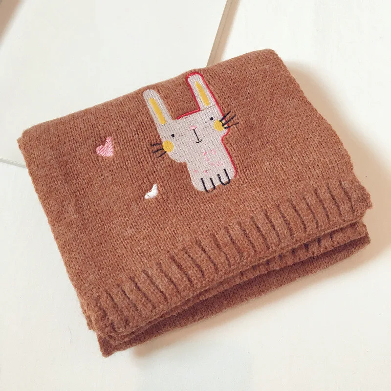 Autumn and winter knitted Children's scarf fashion joker Korean style Cartoon rabbit ring scarf for boy and girl 31