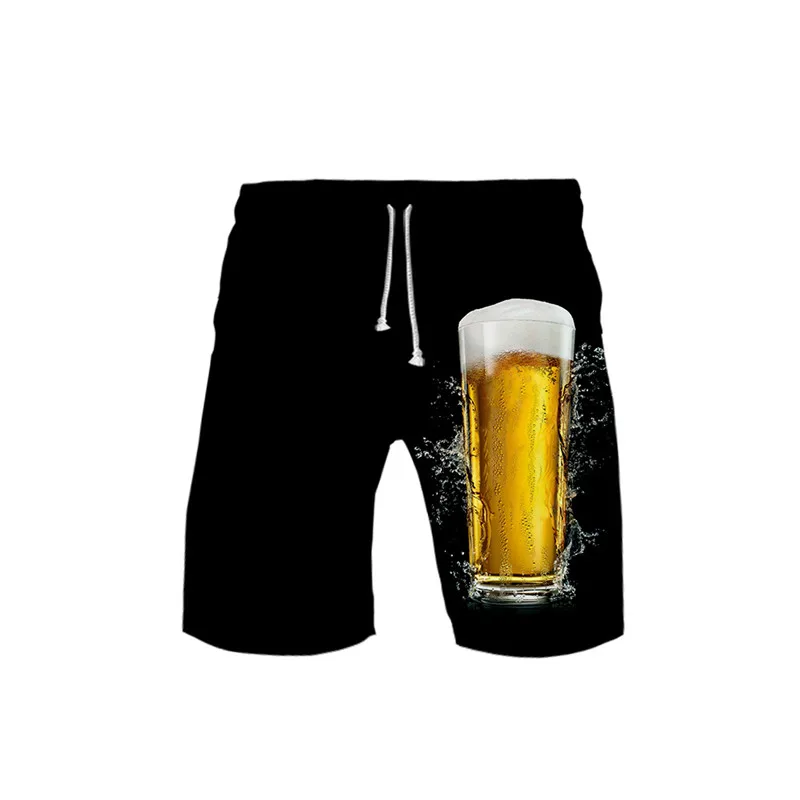 PICTURE COLOR Beer Day3D цветные шорты с принтом, крутые и дышащие Пляжные штаны, летние шорты, мужские Модные шорты, мужские повседневные шорты, спортивная одежда - Color: PICTURE COLOR