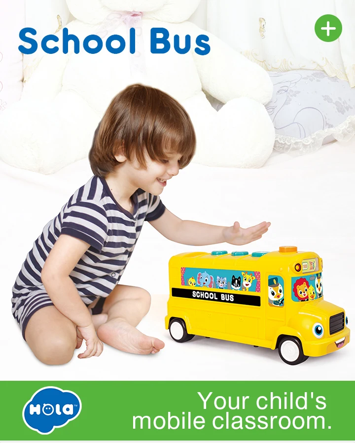 Детские игрушки Электрический школьный автобус детский музыкальный автомобиль в том числе 8 игр автомобиль рога песни звонки животных Ранние развивающие детские игрушки подарок