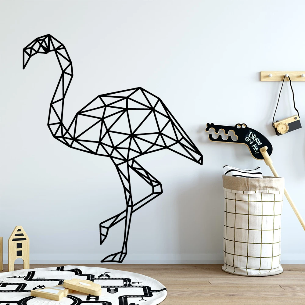 

Cartoon Style crane geometric figure Self Adhesive Wall Stickers For Kids Baby Room Nature Decoration Vinyl Murals Decals