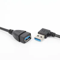 USB 3.0 Right / Left /Up/Down Angle 90 Degree Extension Cable Male To Female Adapter Cord USB Cables Extension Cord - Image 4