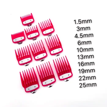 

10pcs Professional Cutting Guide Comb for Wahl with Metal Clip 1.5/3/4.5/6/10/13/16/19/22/25MM