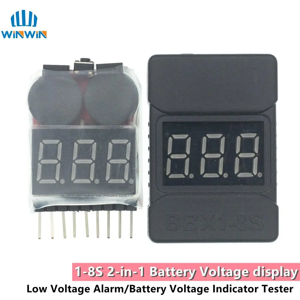Bbx18s 1s/2s/3s/4s/5s/6s/7s/8s Low Voltage Buzzer Alarm Lipo Battery Voltage Indicator Tester