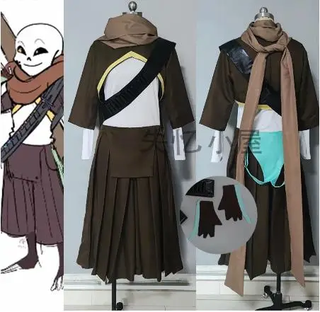 Косплей Костюм Undertale ink!Sans в рождественском стиле костюм для Хэллоуина вечеринки