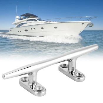 

74g/106g Marine Boat Yacht Deck Dock Sleek Line Rope Cleat Marine Grade Stainless Steel Yacht Rope Base Round Cleat Bollard