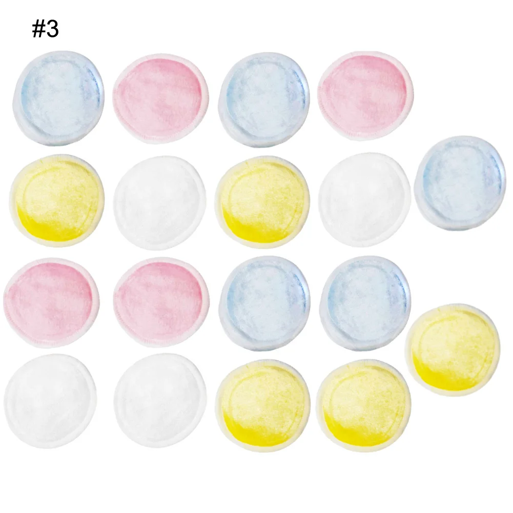 8/12/16/20Pcs Reusable Soft Face Makeup Remover Wipe Pads Bamboo Cotton Double layer Wipe Pads Nail Art Cleaning Pads can remove